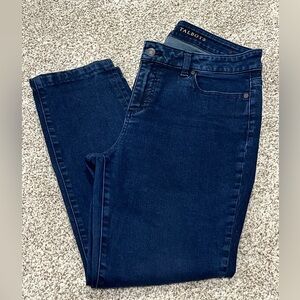 Talbots Heritage Ankle Dark Wash Straight Jeans, Size 10P